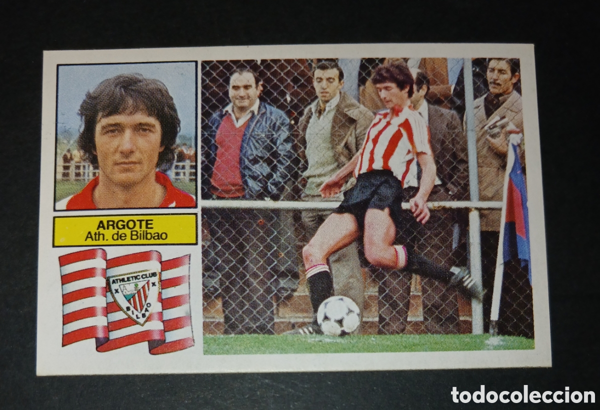 Cromos de f&uacute;tbol: Cromo Argote Athletic de Bilbao Ediciones Este Liga 1982-1983 (82-83) Nunca Pegado Sin Pegar