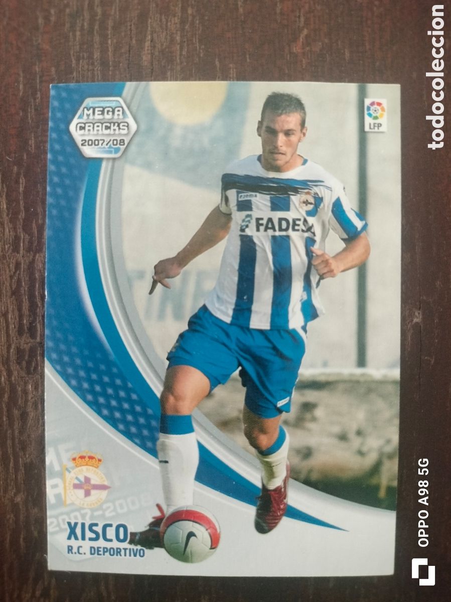 Cromos de f&uacute;tbol: Cromo card nueva ficha 108 bis Xisco Deportivo de la Coru&ntilde;a Megacracks Panini liga 2007 2008 07 08
