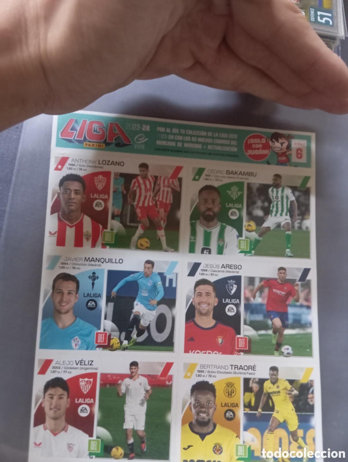 Cromos de f&uacute;tbol: Mercado invierno Liga Este 2023/24 Lamina 6