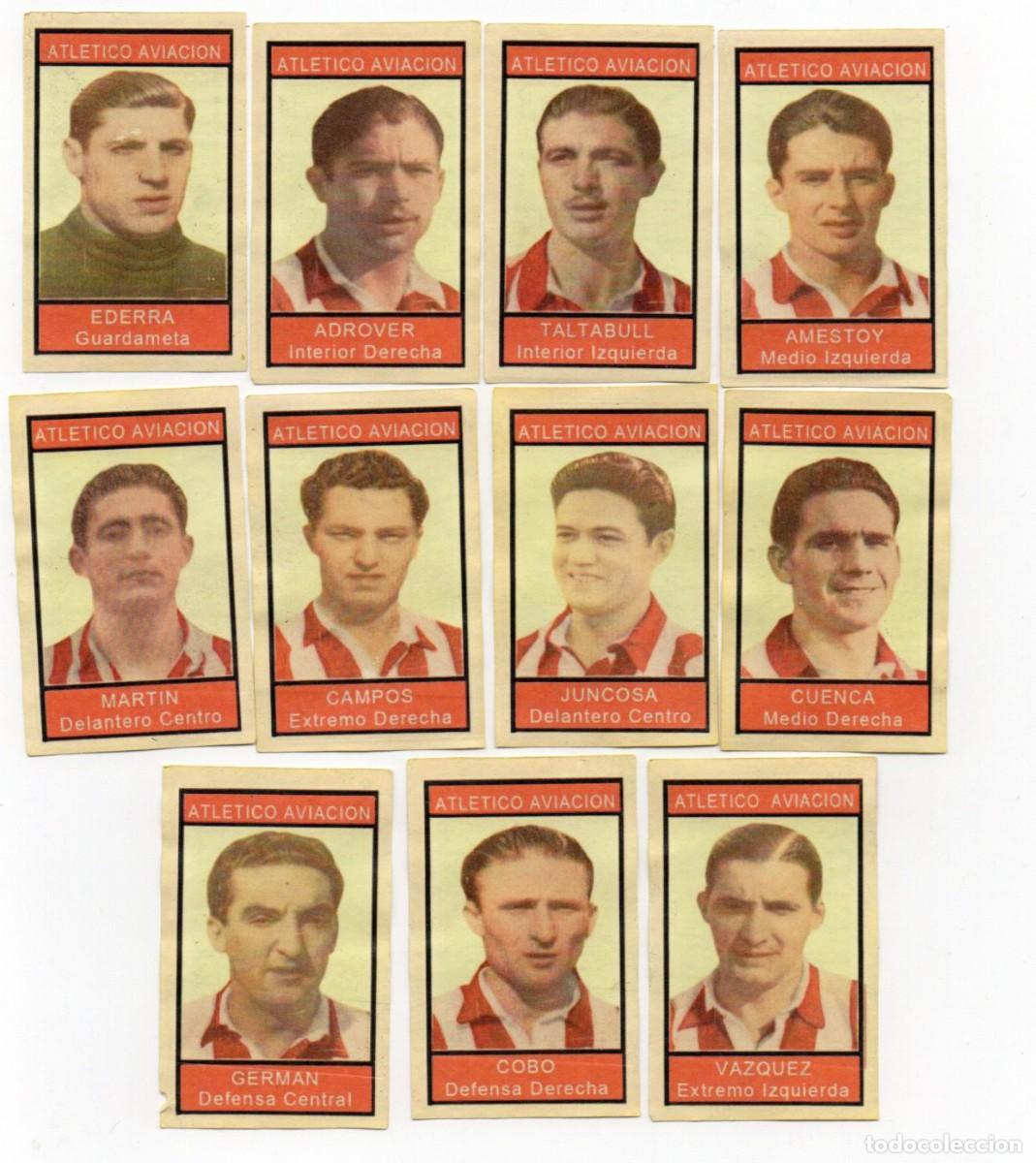 Cromos de f&uacute;tbol: AT, AVIACCION 1944, DE CARAMELOS SULTANA,