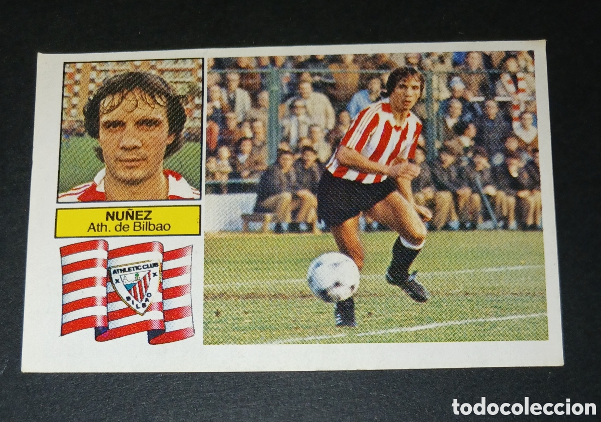 Cromos de f&uacute;tbol: Cromo N&uacute;&ntilde;ez Athletic de Bilbao Ediciones Este Liga 1982-1983 (82-83) Nunca Pegado Sin Pegar