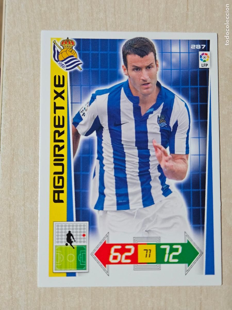 Figurine di Calcio: FICHA N&ordm; 287 AGUIRRETXE - ADRENALYN 12 13 - PANINI 2012 -13 - CROMO - REAL SOCIEDAD