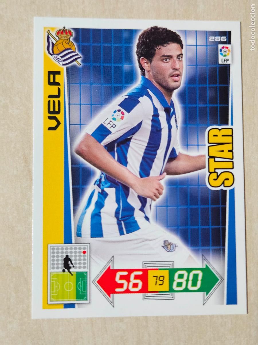 Fu&szlig;ball-Sticker: FICHA N&ordm; 286 VELA - ADRENALYN 12 13 - PANINI 2012 -13 - CROMO - REAL SOCIEDAD