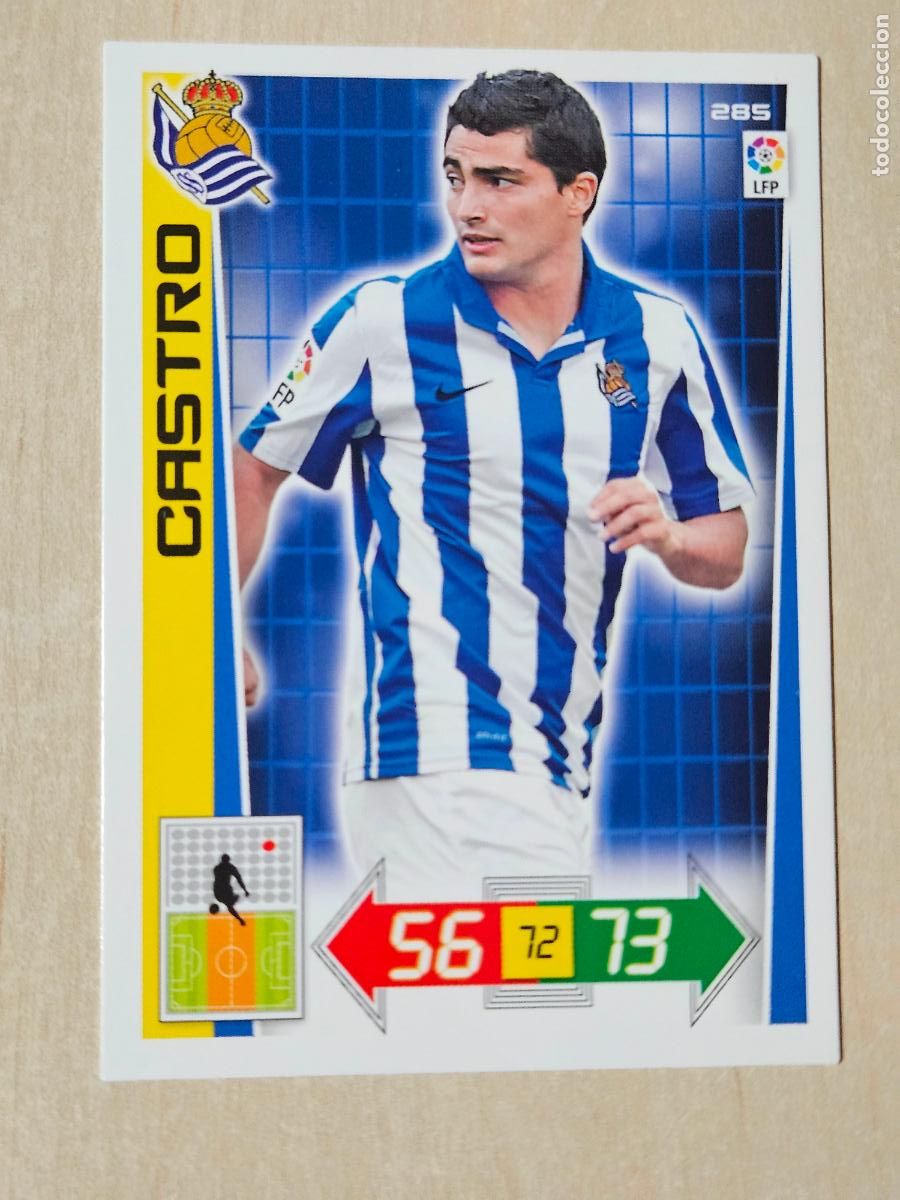 Fu&szlig;ball-Sticker: FICHA N&ordm; 285 CASTRO - ADRENALYN 12 13 - PANINI 2012 -13 - CROMO - REAL SOCIEDAD