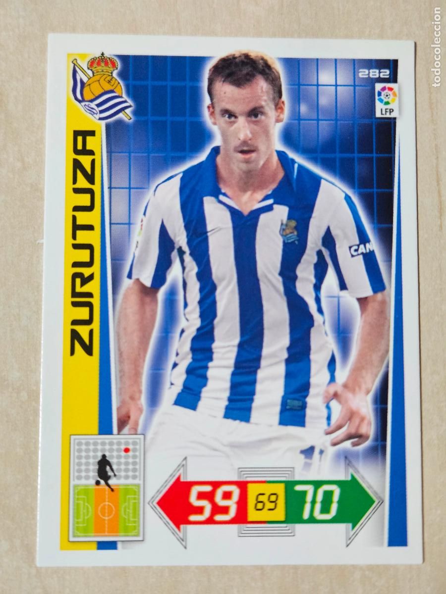Cromos de f&uacute;tbol: FICHA N&ordm; 282 ZURUTUZA - ADRENALYN 12 13 - PANINI 2012 -13 - CROMO - REAL SOCIEDAD