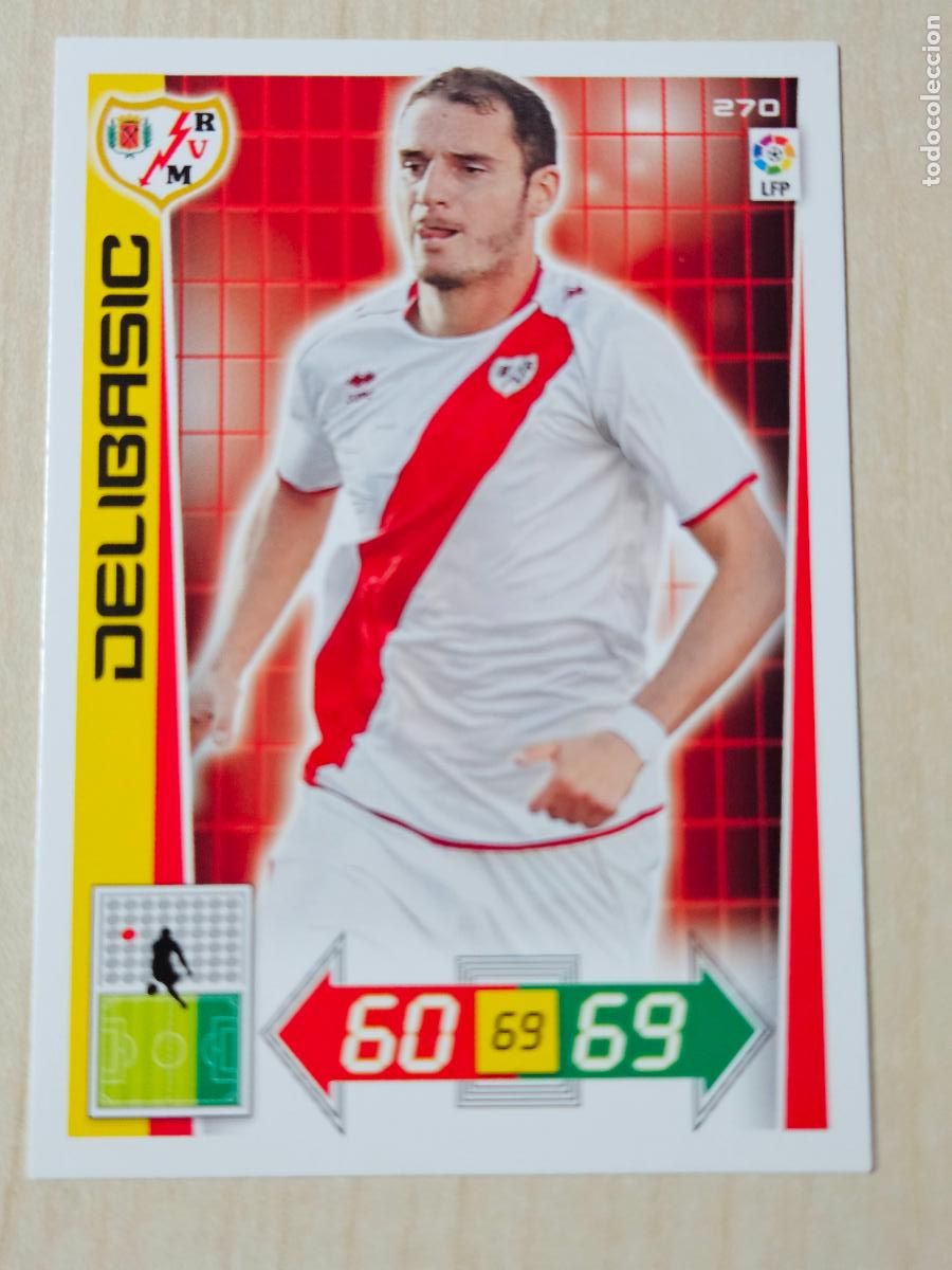 Cromos de f&uacute;tbol: FICHA N&ordm; 270 DELIBASIC - ADRENALYN 12 13 - PANINI 2012 -13 - CROMO - RAYO VALLECANO