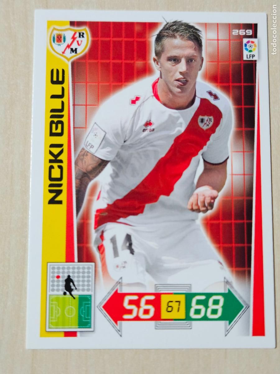 Cromos de f&uacute;tbol: FICHA N&ordm; 269 NICKI BILLE - ADRENALYN 12 13 - PANINI 2012 -13 - CROMO - RAYO VALLECANO
