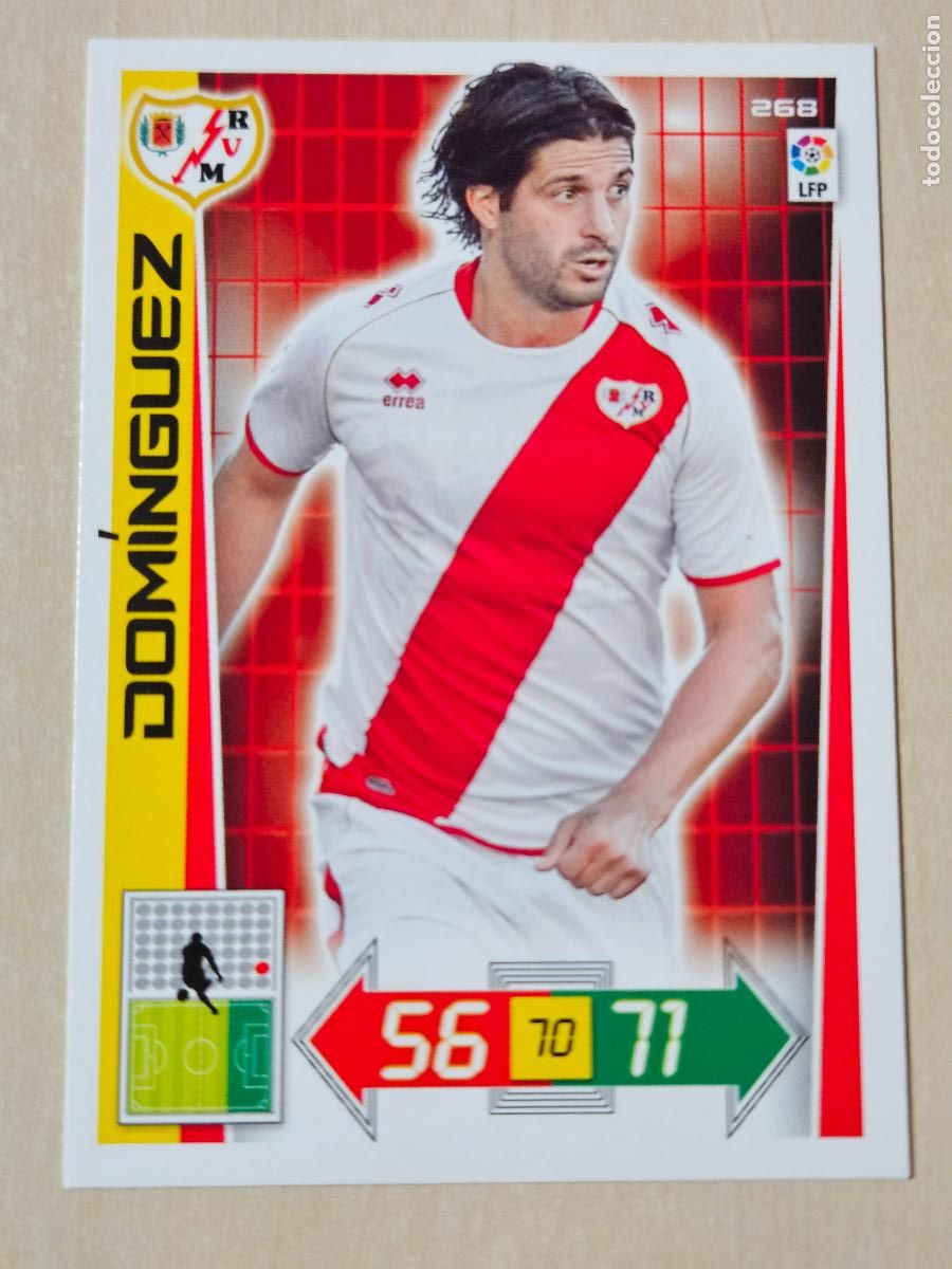 Cromos de f&uacute;tbol: FICHA N&ordm; 268 DOMINGUEZ - ADRENALYN 12 13 - PANINI 2012 -13 - CROMO - RAYO VALLECANO