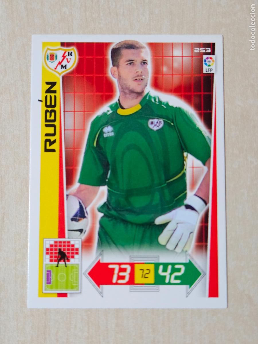 Cromos de f&uacute;tbol: FICHA N&ordm; 253 RUBEN - ADRENALYN 12 13 - PANINI 2012 -13 - CROMO - RAYO VALLECANO