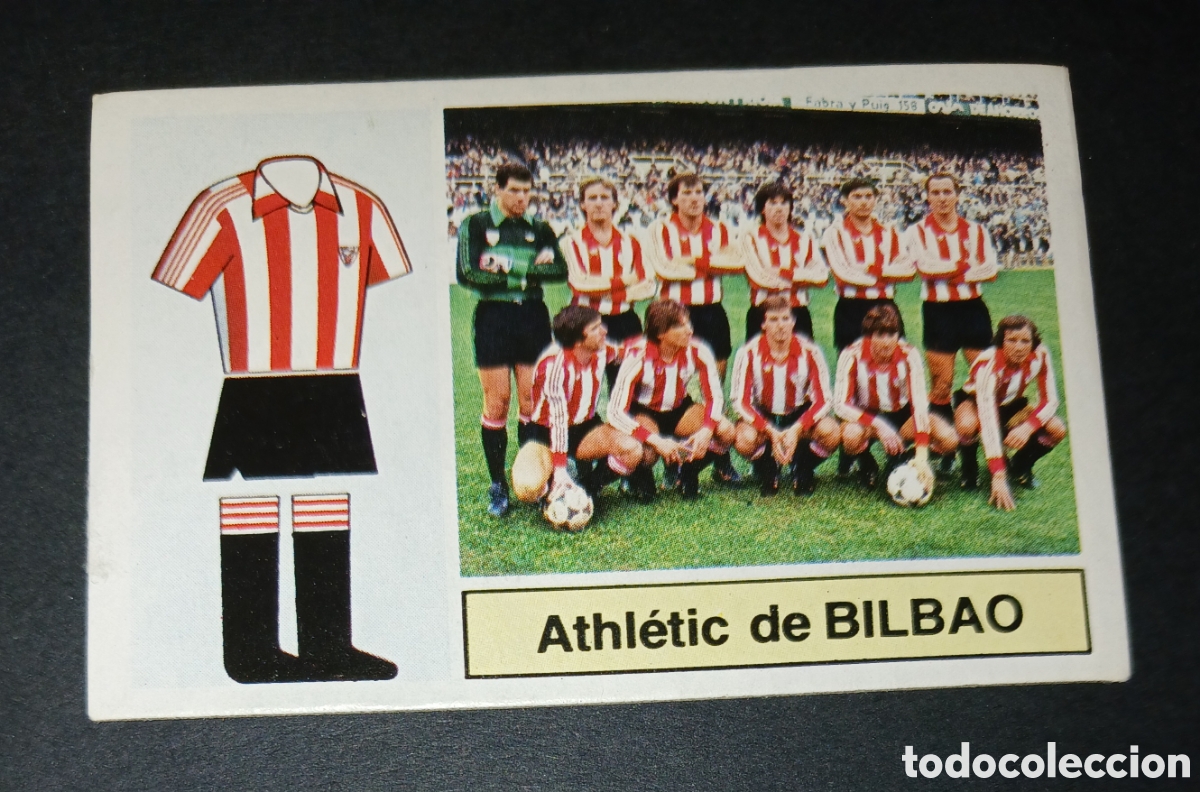 Cromos de f&uacute;tbol: Cromo Equipo Alineaci&oacute;n Athl&eacute;tic de Bilbao Ediciones Este Liga 1982-1983 (82-83) Nunca Pegado Sin Pe