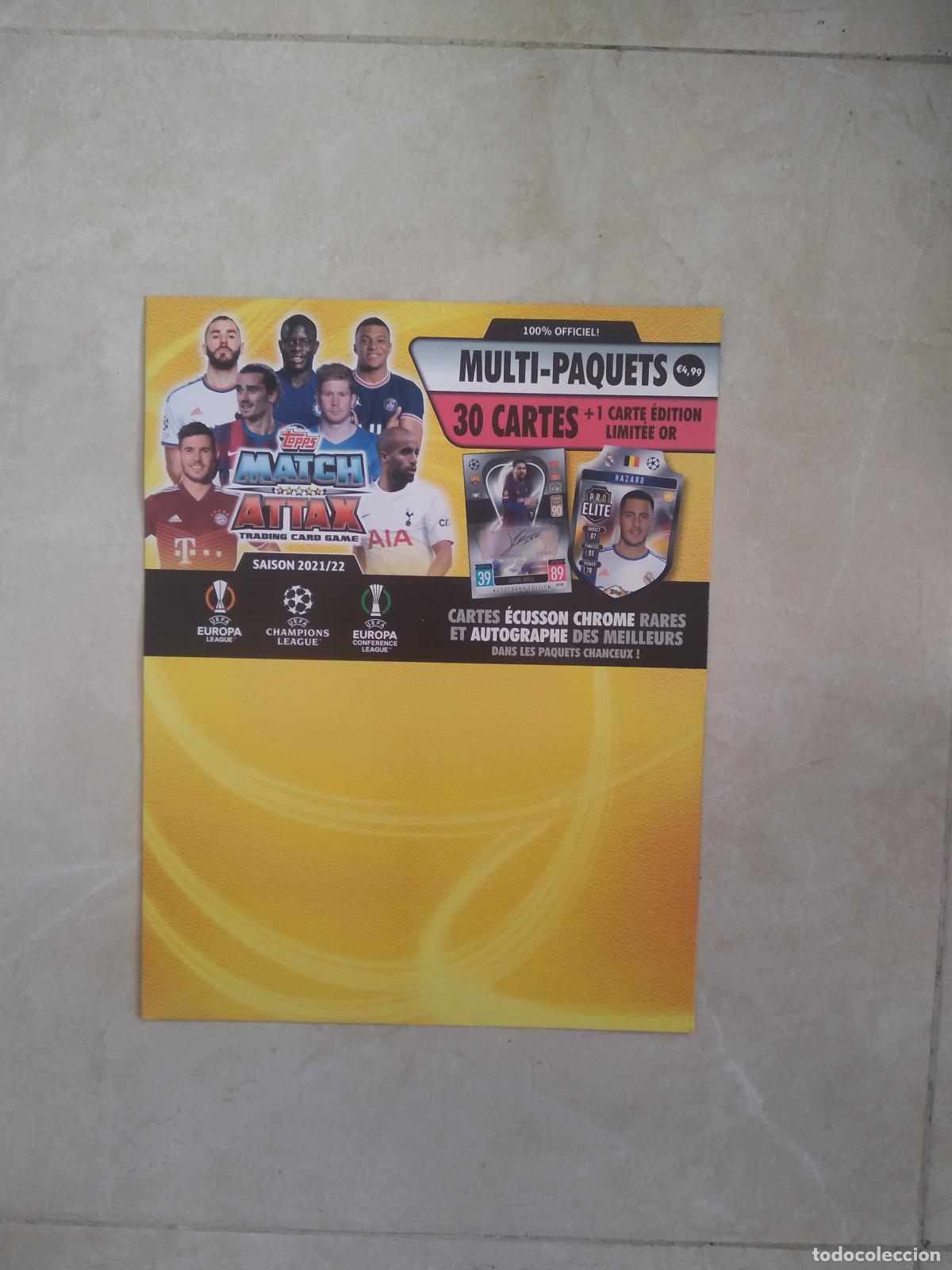 Cartes &agrave; collectionner de Football: CARTON PUBLICIDAD CROMO FUTBOL TOPPS AMTXH ATTAX 21-22 2021- 2022 MBAPPE BENZEMA GRIEZMANN KANTE