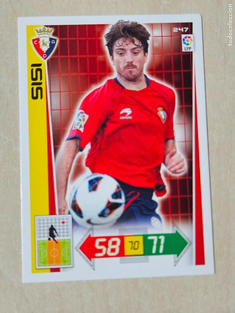 Football Stickers: FICHA N&ordm; 247 SISI - ADRENALYN 12 13 - PANINI 2012 -13 - CROMO - OSASUNA