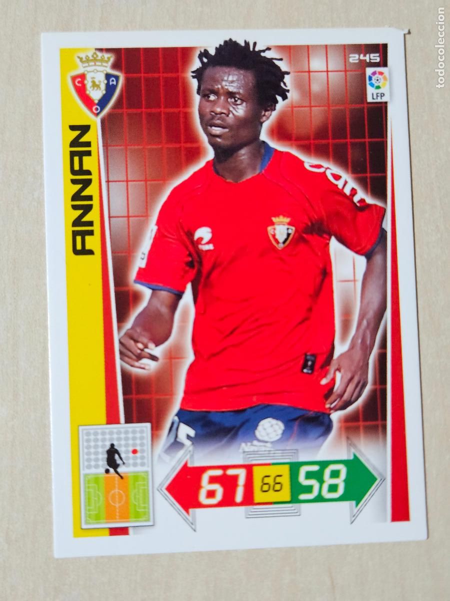 Cartes &agrave; collectionner de Football: FICHA N&ordm; 245 ANNAN - ADRENALYN 12 13 - PANINI 2012 -13 - CROMO - OSASUNA
