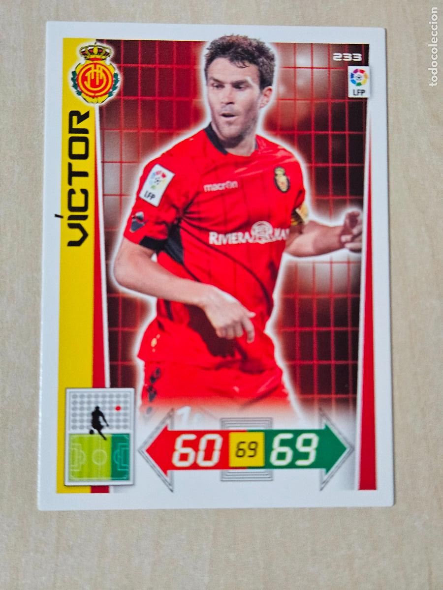 Football Stickers: FICHA N&ordm; 233 VICTOR - ADRENALYN 12 13 - PANINI 2012 -13 - CROMO - MALLORCA