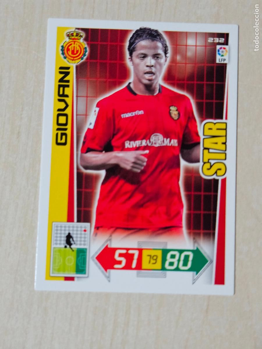 Football Stickers: FICHA N&ordm; 232 GIOVANI - ADRENALYN 12 13 - PANINI 2012 -13 - CROMO - MALLORCA