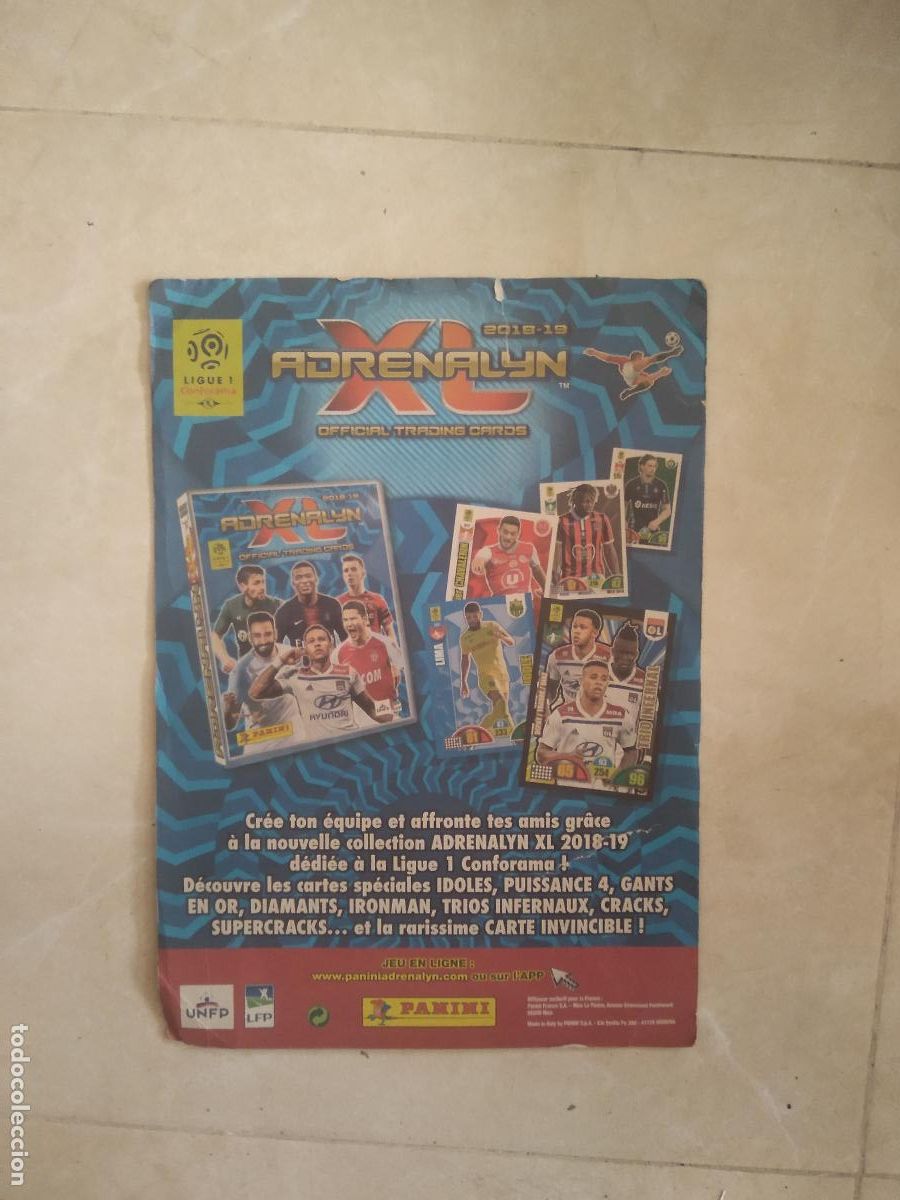 Football Stickers: CARTON PUBLICIDAD CROMO FUTBOL PANINI LIGA FRANCIA 18-19 ADRENALYN LIGUE 1 2018-2019