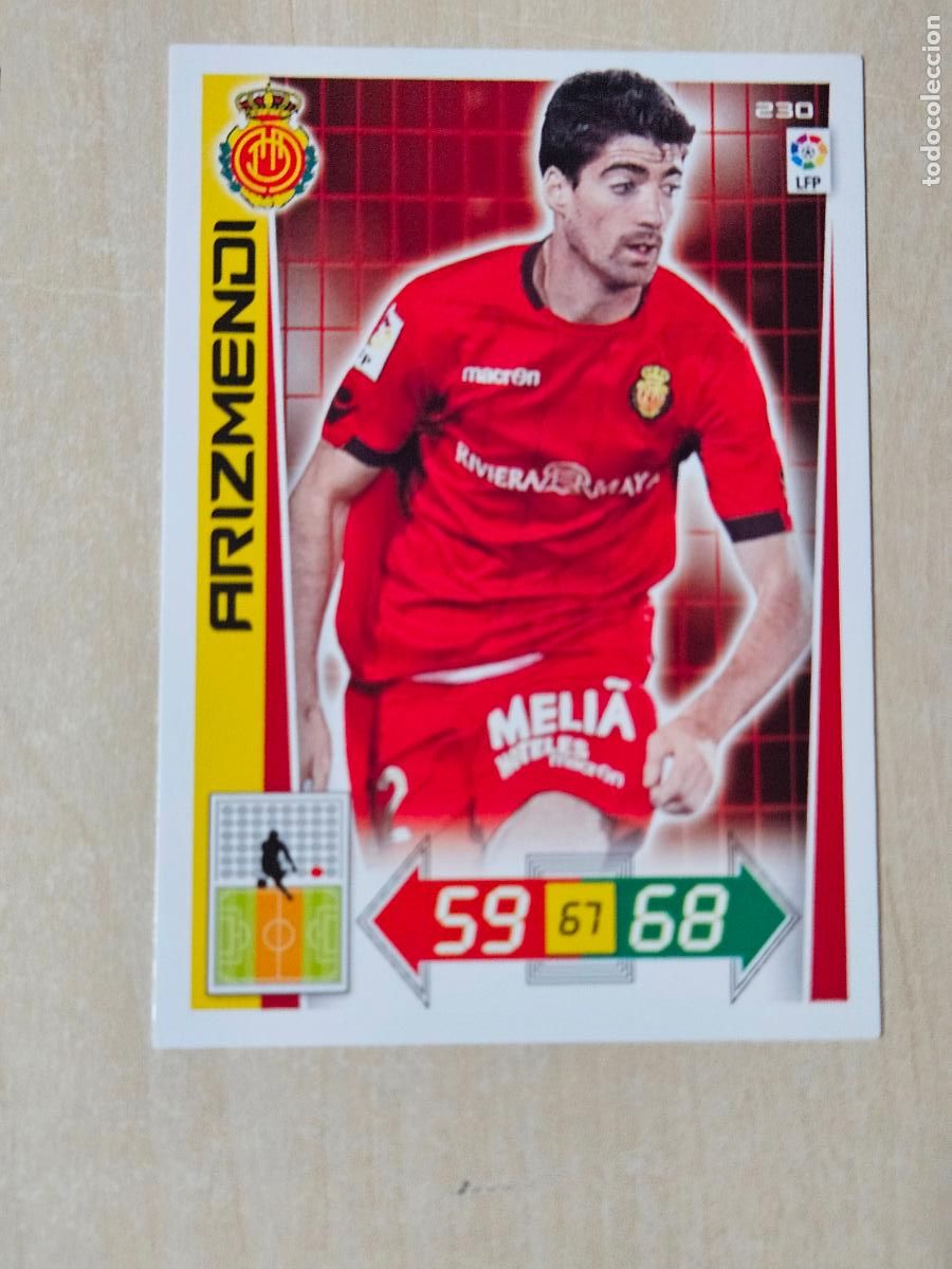 Football Stickers: FICHA N&ordm; 230 ARIZMENDI - ADRENALYN 12 13 - PANINI 2012 -13 - CROMO - MALLORCA
