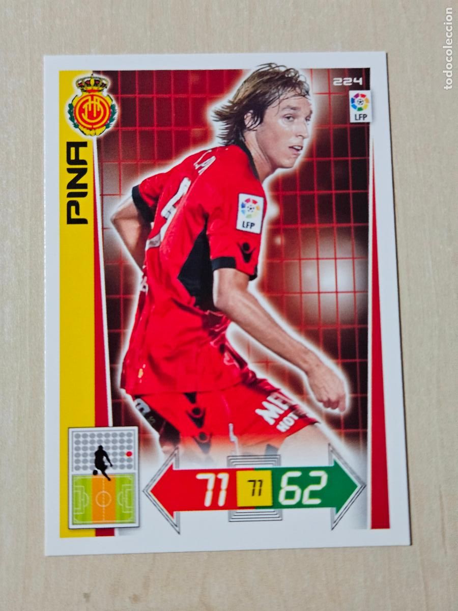 Football Stickers: FICHA N&ordm; 224 PINA - ADRENALYN 12 13 - PANINI 2012 -13 - CROMO - MALLORCA