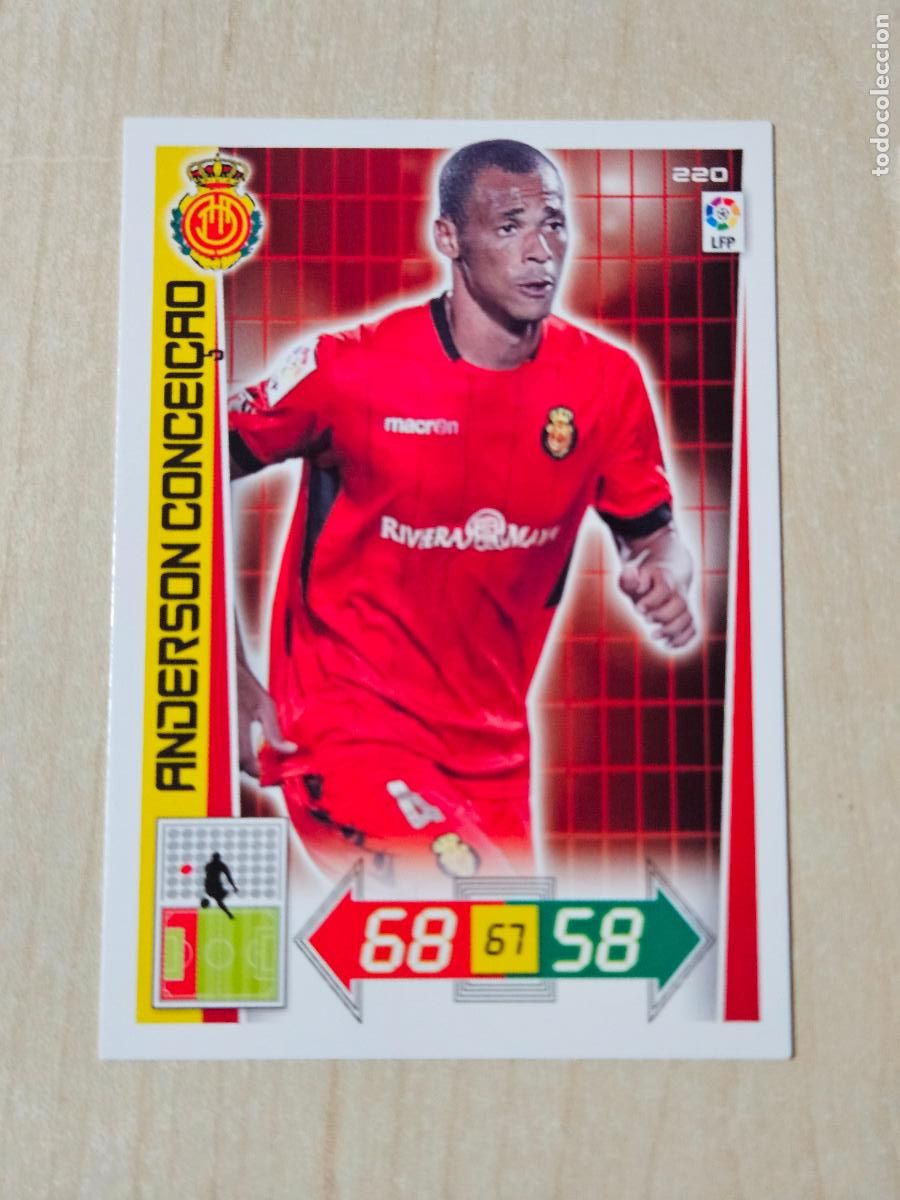Figurine di Calcio: FICHA N&ordm; 220 ANDERSON CONCEICAO - ADRENALYN 12 13 - PANINI 2012 -13 - CROMO - MALLORCA