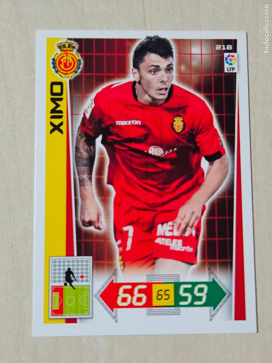 Figurine di Calcio: FICHA N&ordm; 218 XIMO - ADRENALYN 12 13 - PANINI 2012 -13 - CROMO - MALLORCA