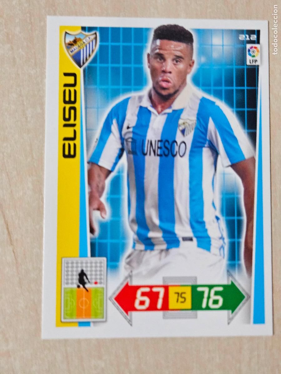 Figurine di Calcio: FICHA N&ordm; 212 ELISEU - ADRENALYN 12 13 - PANINI 2012 -13 - CROMO - MALAGA