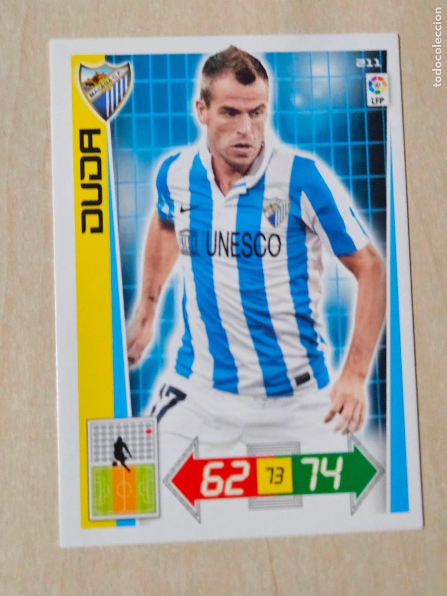 Figurine di Calcio: FICHA N&ordm; 211 DUDA - ADRENALYN 12 13 - PANINI 2012 -13 - CROMO - MALAGA