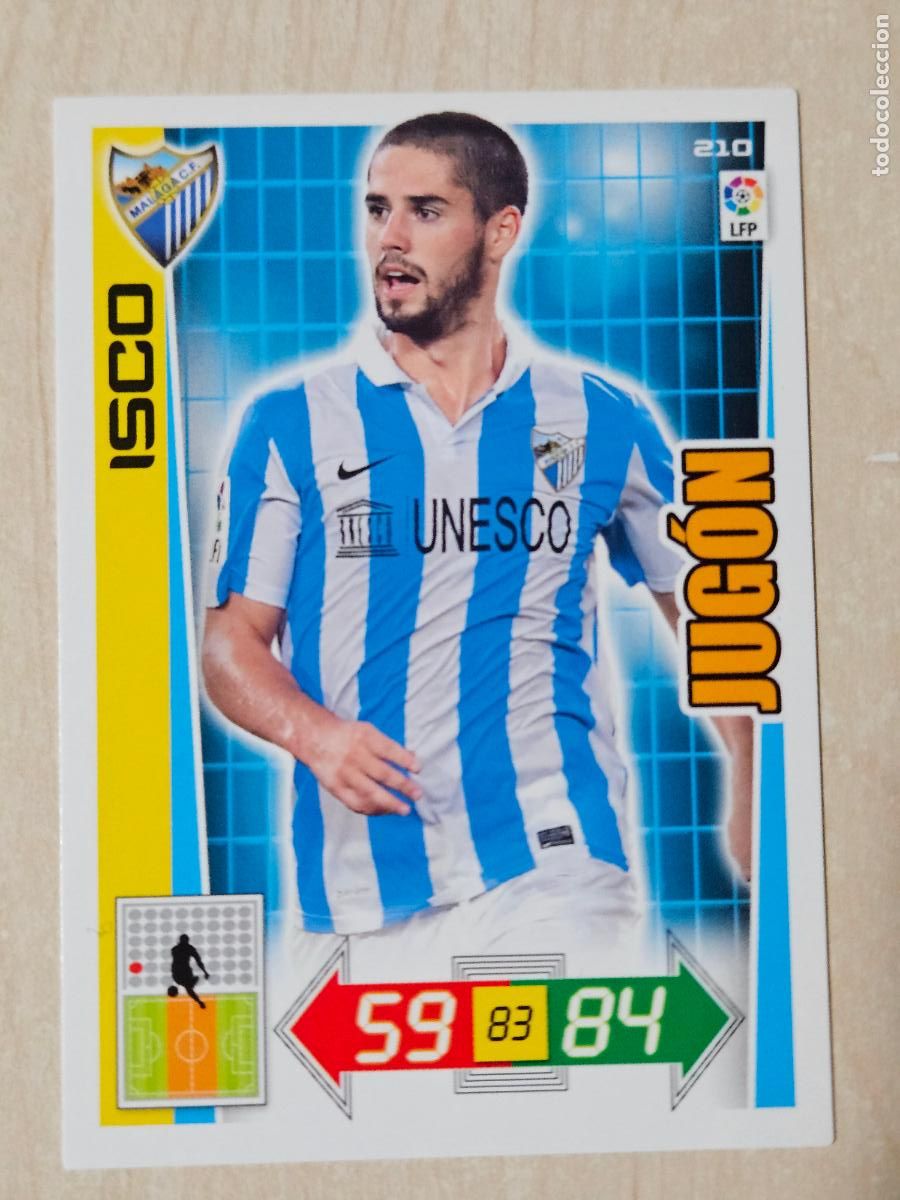 Figurine di Calcio: FICHA N&ordm; 210 ISCO - ADRENALYN 12 13 - PANINI 2012 -13 - CROMO - MALAGA