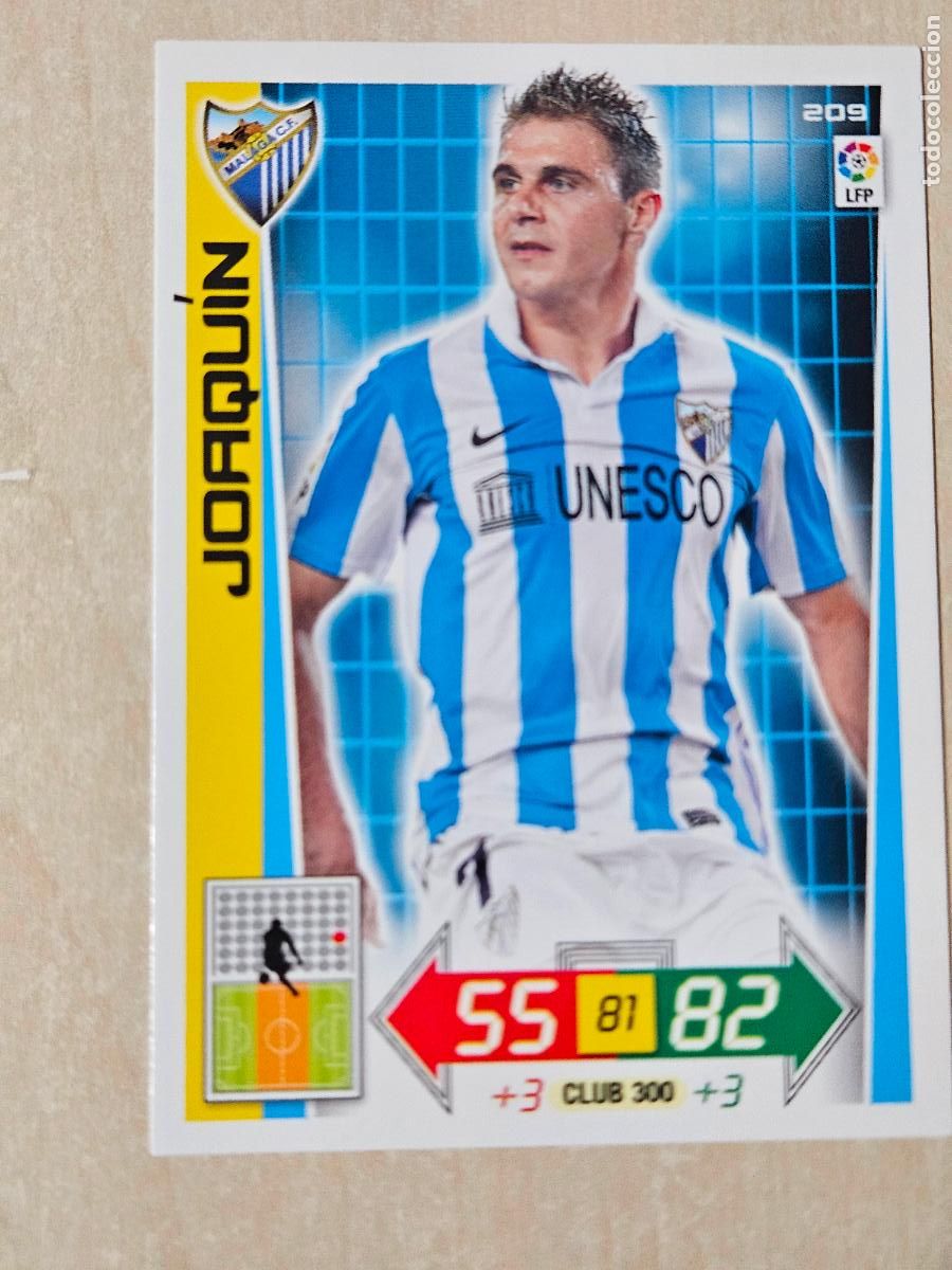 Figurine di Calcio: FICHA N&ordm; 209 JOAQUIN - ADRENALYN 12 13 - PANINI 2012 -13 - CROMO - MALAGA