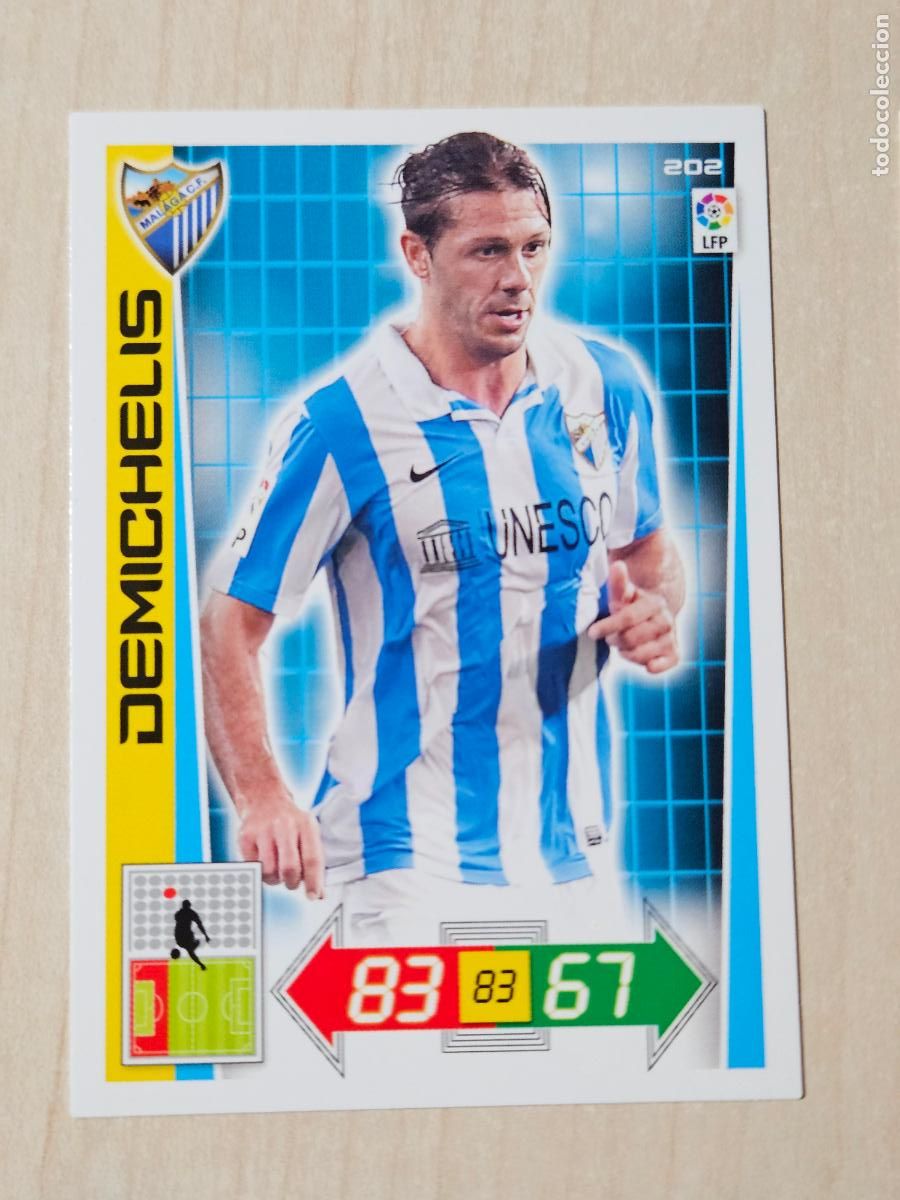 Cromos de f&uacute;tbol: FICHA N&ordm; 202 DEMICHELIS - ADRENALYN 12 13 - PANINI 2012 -13 - CROMO - MALAGA