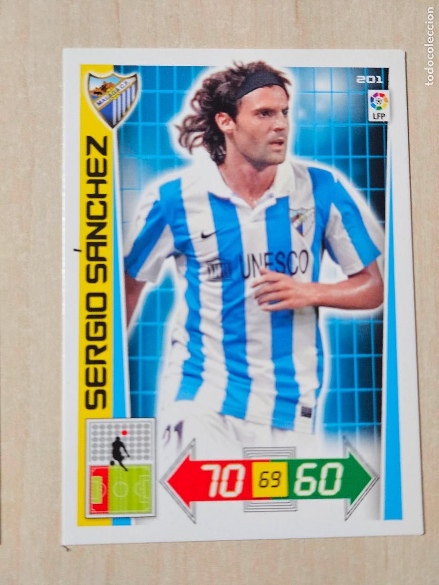 Cromos de f&uacute;tbol: FICHA N&ordm; 201 SERGIO SANCHEZ - ADRENALYN 12 13 - PANINI 2012 -13 - CROMO - MALAGA