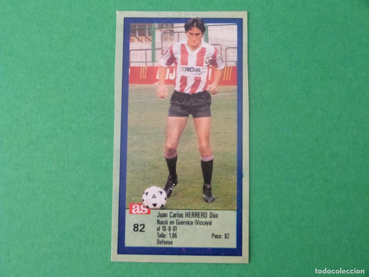 Cromos de f&uacute;tbol: CROMO FUTBOL HERRERO U.D.LOGRO&Ntilde;ES RECORTADO N&ordm; 82 ASES DE LA LIGA 1989-1990/89-90 DIARIO AS
