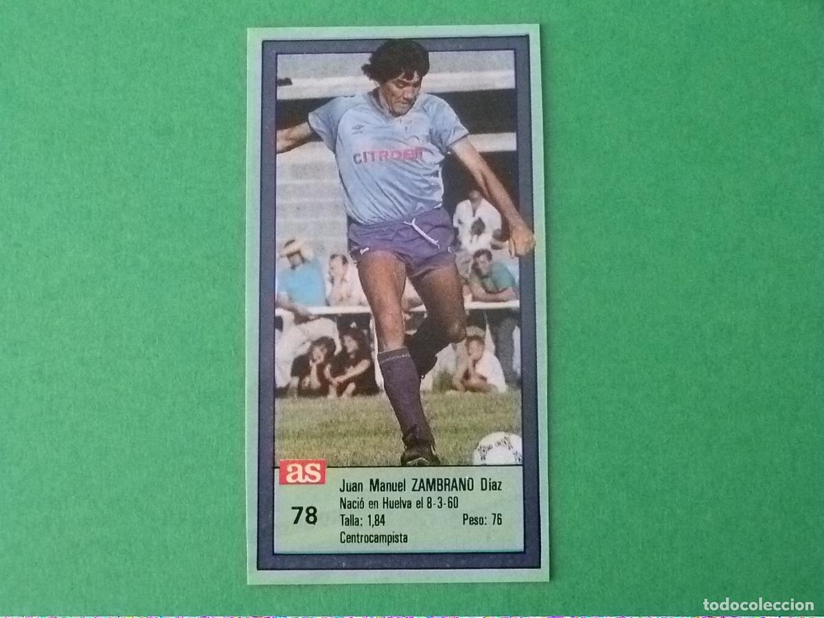 Cromos de f&uacute;tbol: CROMO FUTBOL ZAMBRANO CELTA DE VIGO RECORTADO N&ordm; 78 ASES DE LA LIGA 1989-1990/89-90 DIARIO AS