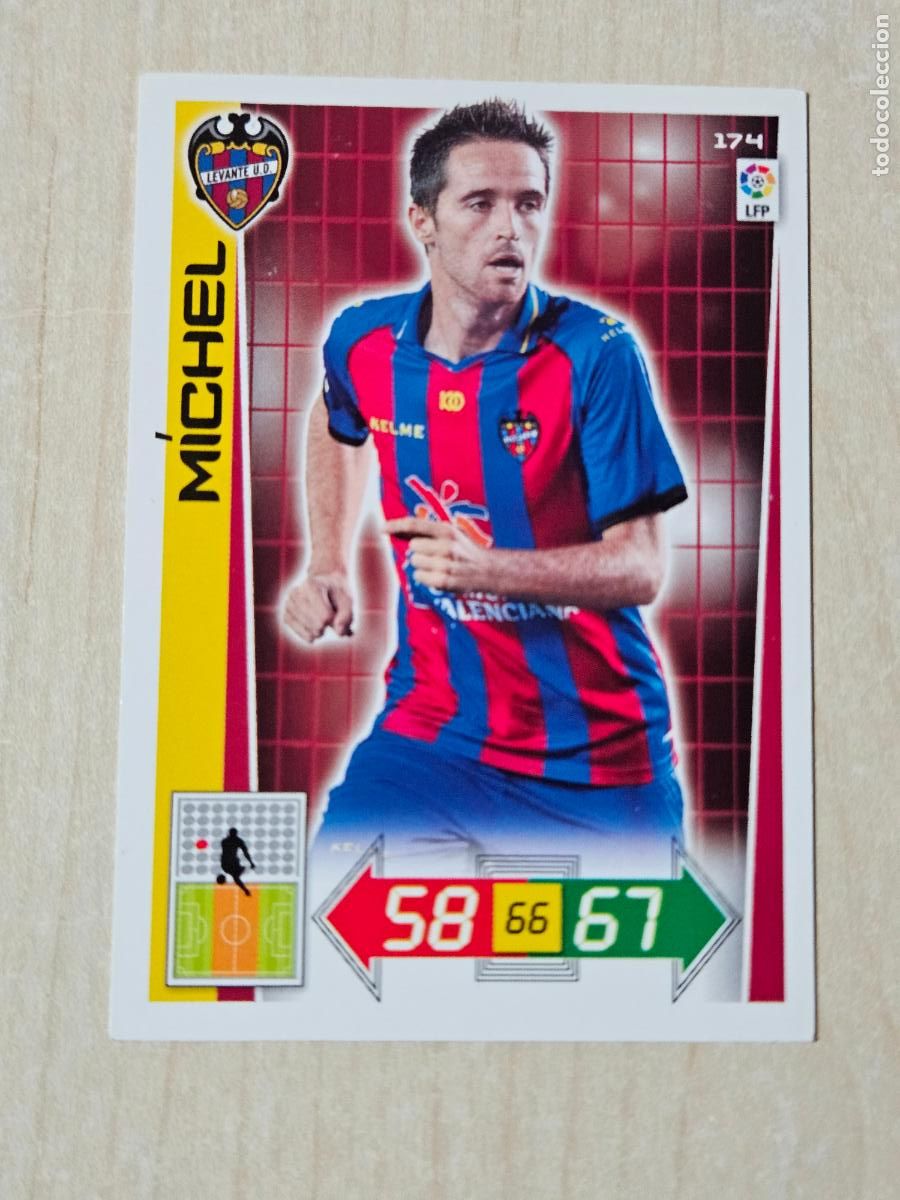 Cromos de f&uacute;tbol: FICHA N&ordm; 174 MICHEL - ADRENALYN 12 13 - PANINI 2012 -13 - CROMO - LEVANTE