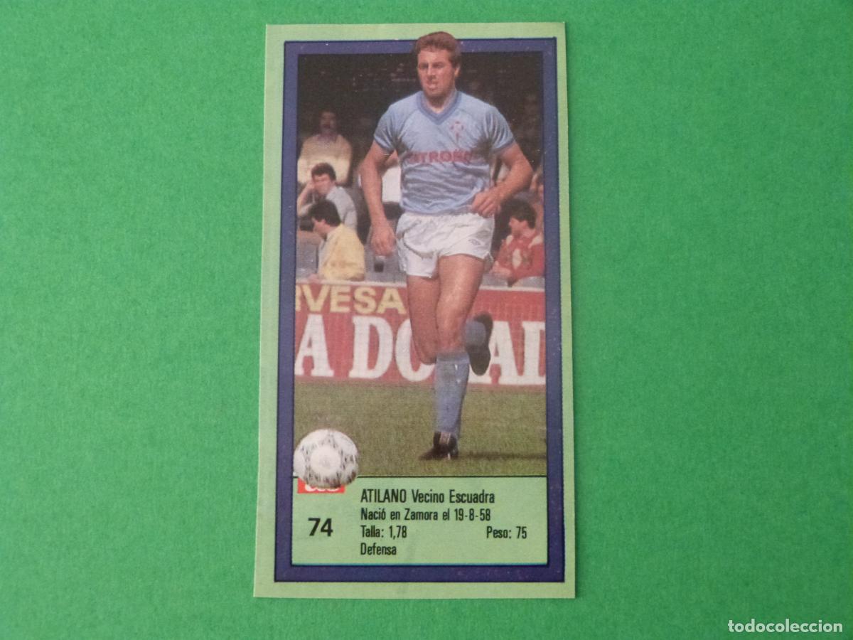 Cromos de f&uacute;tbol: CROMO FUTBOL ATILANO CELTA DE VIGO RECORTADO N&ordm; 74 ASES DE LA LIGA 1989-1990/89-90 DIARIO AS