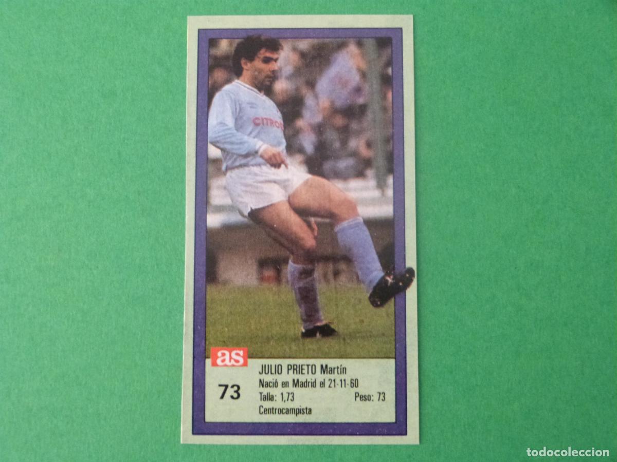 Cromos de f&uacute;tbol: CROMO FUTBOL JULIO PRIETO CELTA DE VIGO RECORTADO N&ordm; 73 ASES DE LA LIGA 1989-1990/89-90 DIARIO AS