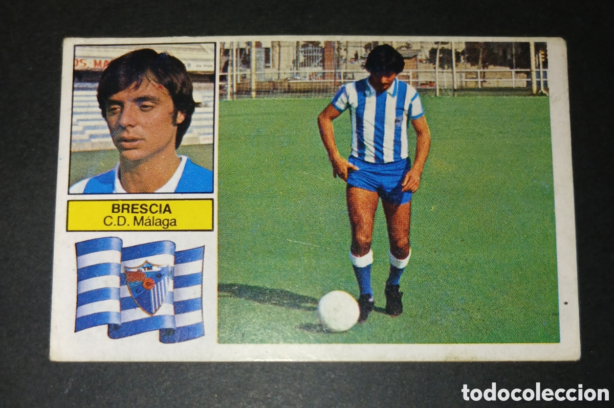 Cromos de f&uacute;tbol: Cromo Brescia CD Malaga Ediciones Este Liga 1982-1983 (82-83) Nunca Pegado Sin Pegar