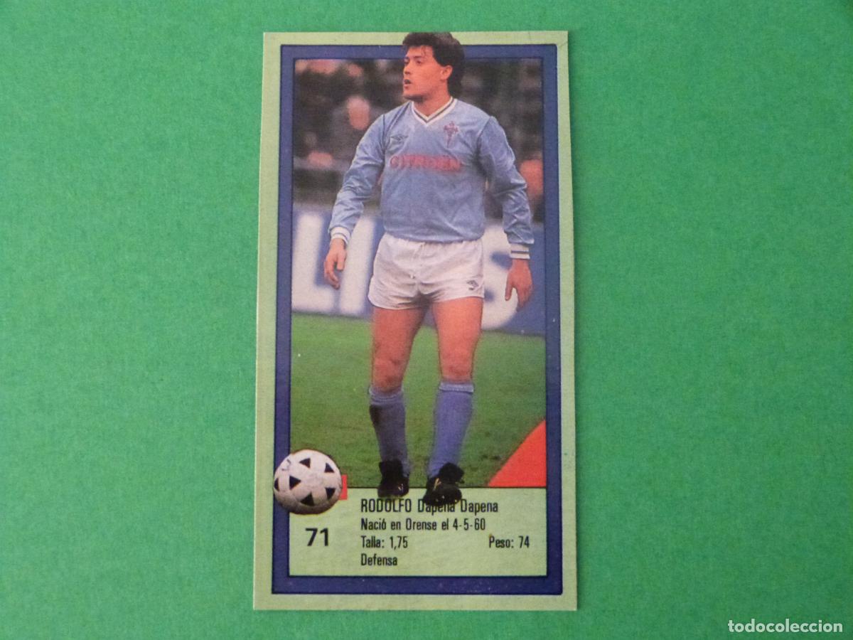 Figurine di Calcio: CROMO FUTBOL RODOLFO CELTA DE VIGO RECORTADO N&ordm; 71 ASES DE LA LIGA 1989-1990/89-90 DIARIO AS