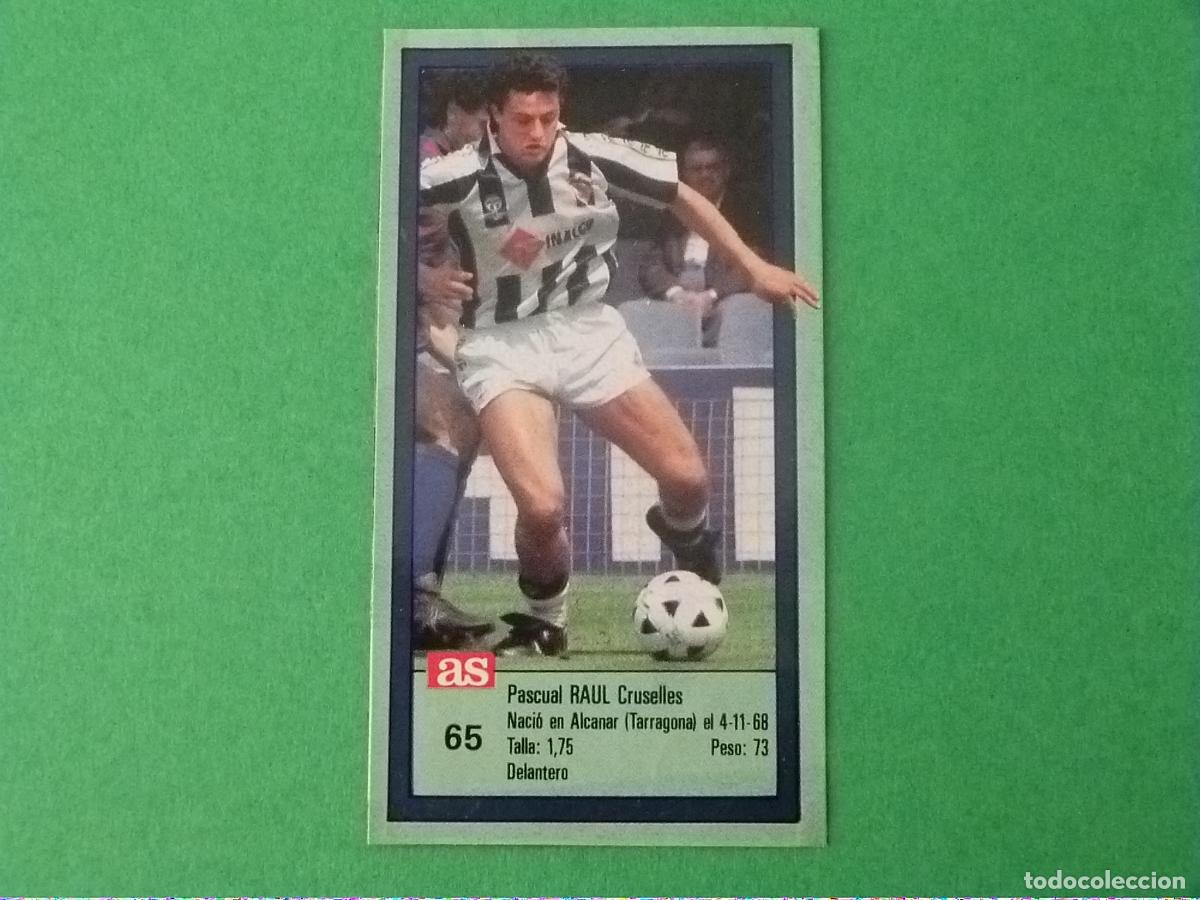 Figurine di Calcio: CROMO FUTBOL RAUL C.D.CASTELLON RECORTADO N&ordm; 65 ASES DE LA LIGA 1989-1990/89-90 DIARIO AS