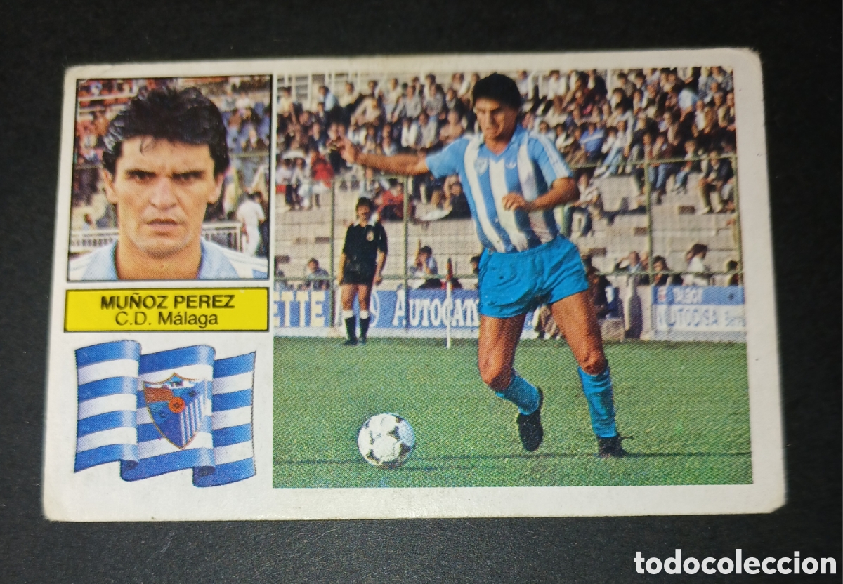 Figurine di Calcio: Cromo Mu&ntilde;oz P&eacute;rez CD M&aacute;laga Ediciones Este Liga 1982-1983 (82-83) Nunca Pegado Sin Pegar
