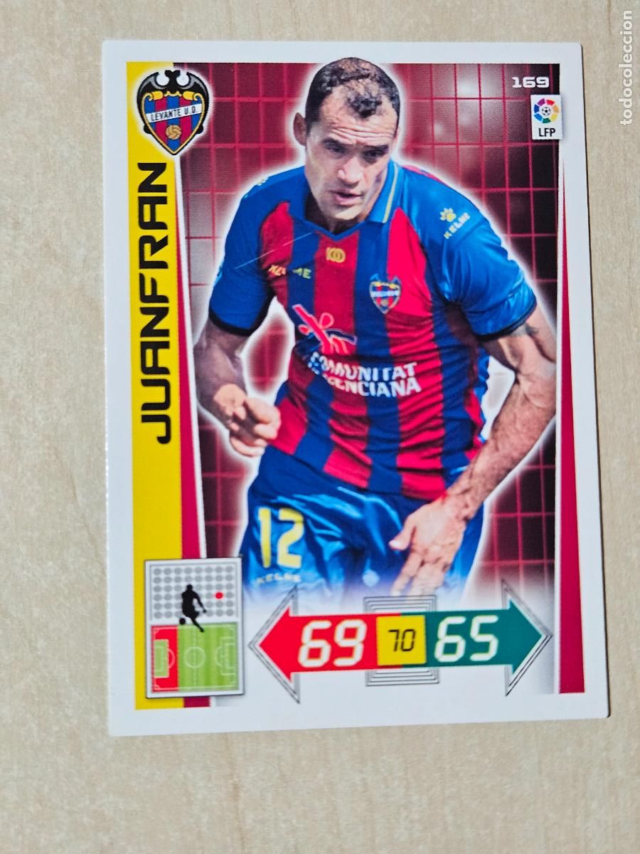 Figurine di Calcio: FICHA N&ordm; 169 JUANFRAN - ADRENALYN 12 13 - PANINI 2012 -13 - CROMO - LEVANTE