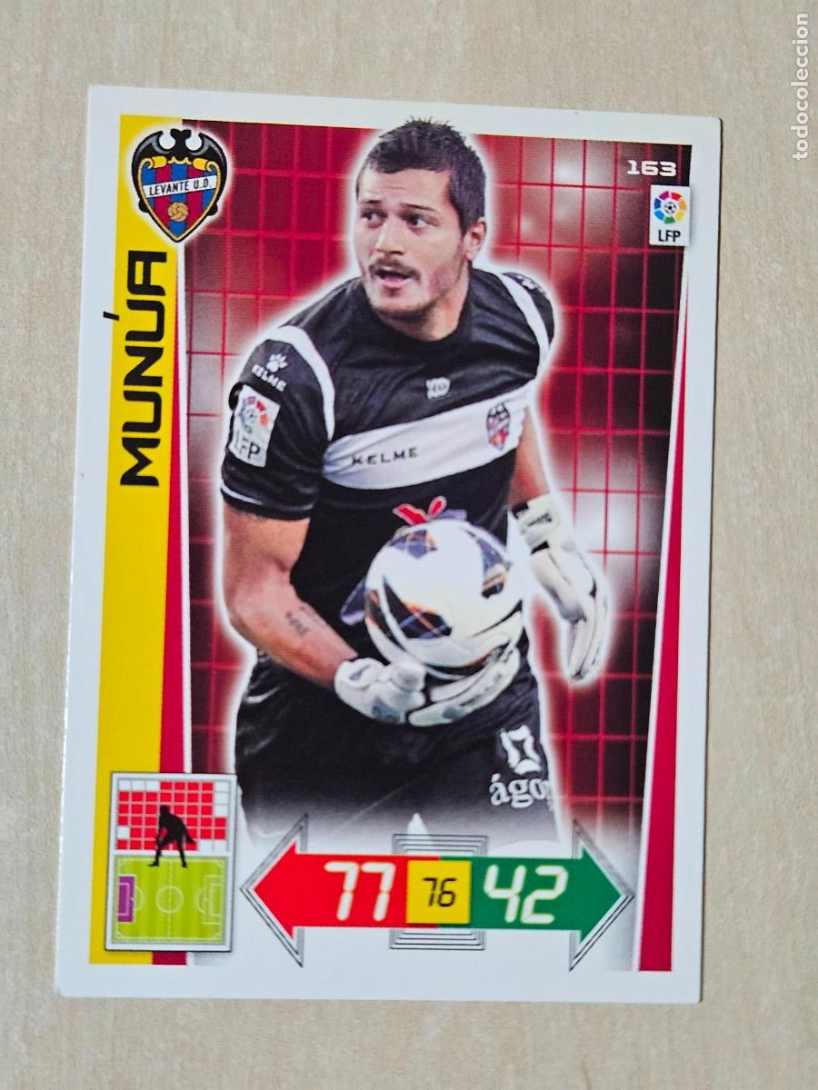 Cromos de f&uacute;tbol: FICHA N&ordm; 163 MUNUA - ADRENALYN 12 13 - PANINI 2012 -13 - CROMO - LEVANTE