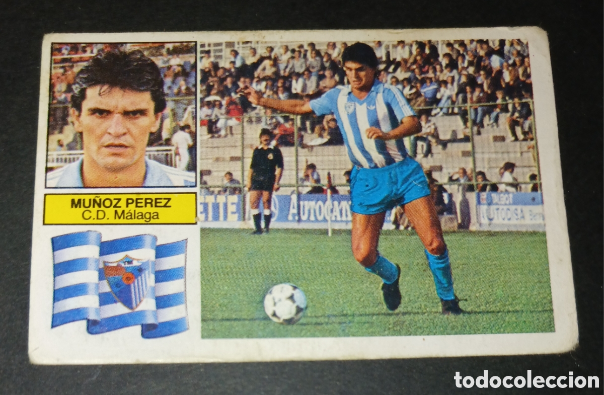 Cromos de f&uacute;tbol: Cromo Mu&ntilde;oz P&eacute;rez CD M&aacute;laga Ediciones Este Liga 1982-1983 (82-83) Nunca Pegado Sin Pegar