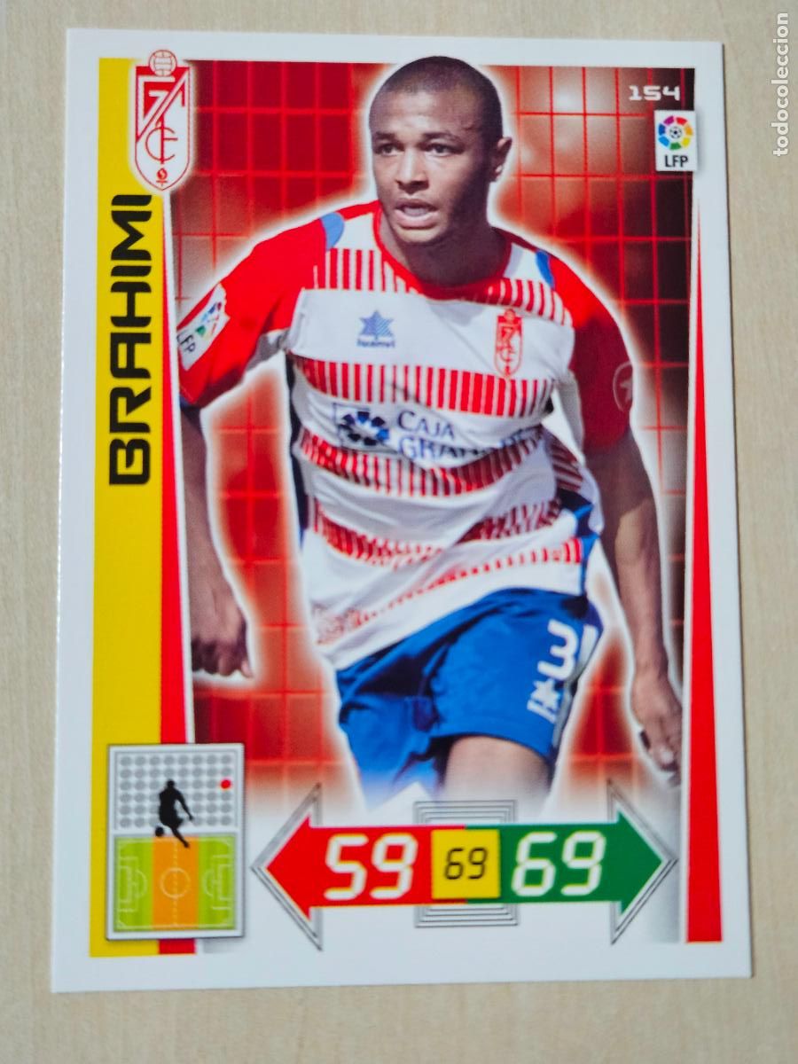 Cromos de f&uacute;tbol: FICHA N&ordm; 154 BRAHIMI - ADRENALYN 12 13 - PANINI 2012 -13 - CROMO - GRANADA