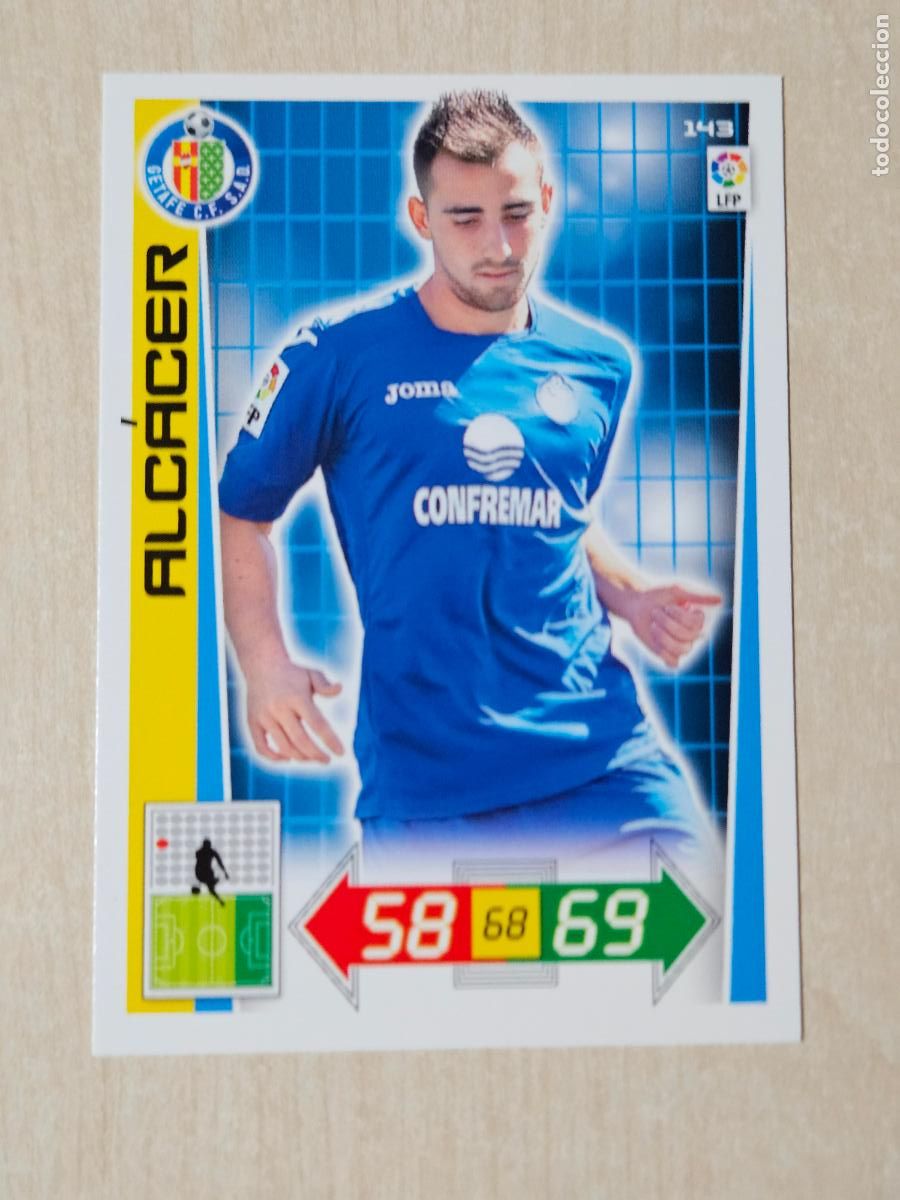 Cromos de f&uacute;tbol: FICHA N&ordm; 143 ALCACER - ADRENALYN 12 13 - PANINI 2012 -13 - CROMO - GETAFE