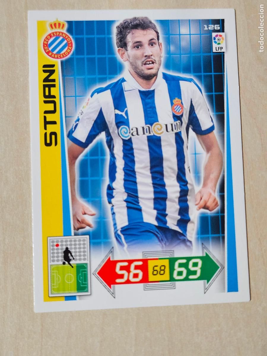 Cromos de f&uacute;tbol: FICHA N&ordm; 126 STUANI - ADRENALYN 12 13 - PANINI 2012 -13 - CROMO - ESPANYOL