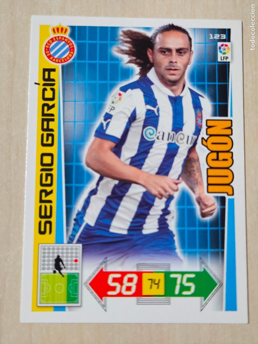 Cromos de f&uacute;tbol: FICHA N&ordm; 123 SERGIO GARCIA - ADRENALYN 12 13 - PANINI 2012 -13 - CROMO - ESPANYOL