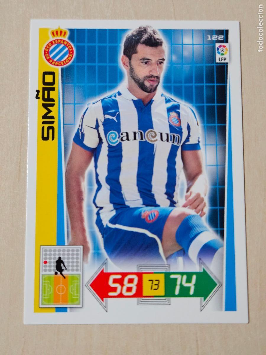 Cromos de f&uacute;tbol: FICHA N&ordm; 122 SIMAO - ADRENALYN 12 13 - PANINI 2012 -13 - CROMO - ESPANYOL