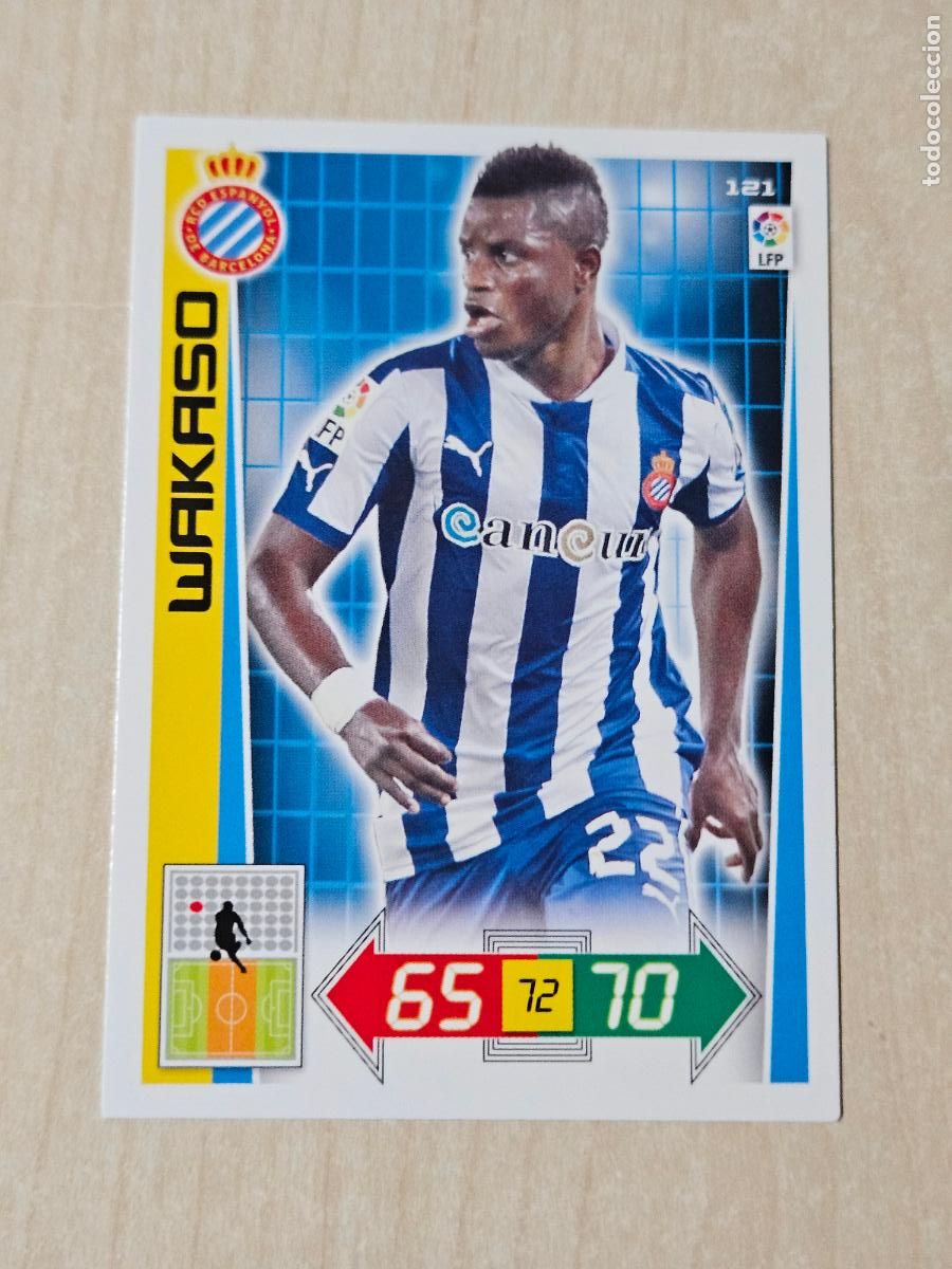 Cromos de f&uacute;tbol: FICHA N&ordm; 121 WAKASO - ADRENALYN 12 13 - PANINI 2012 -13 - CROMO - ESPANYOL