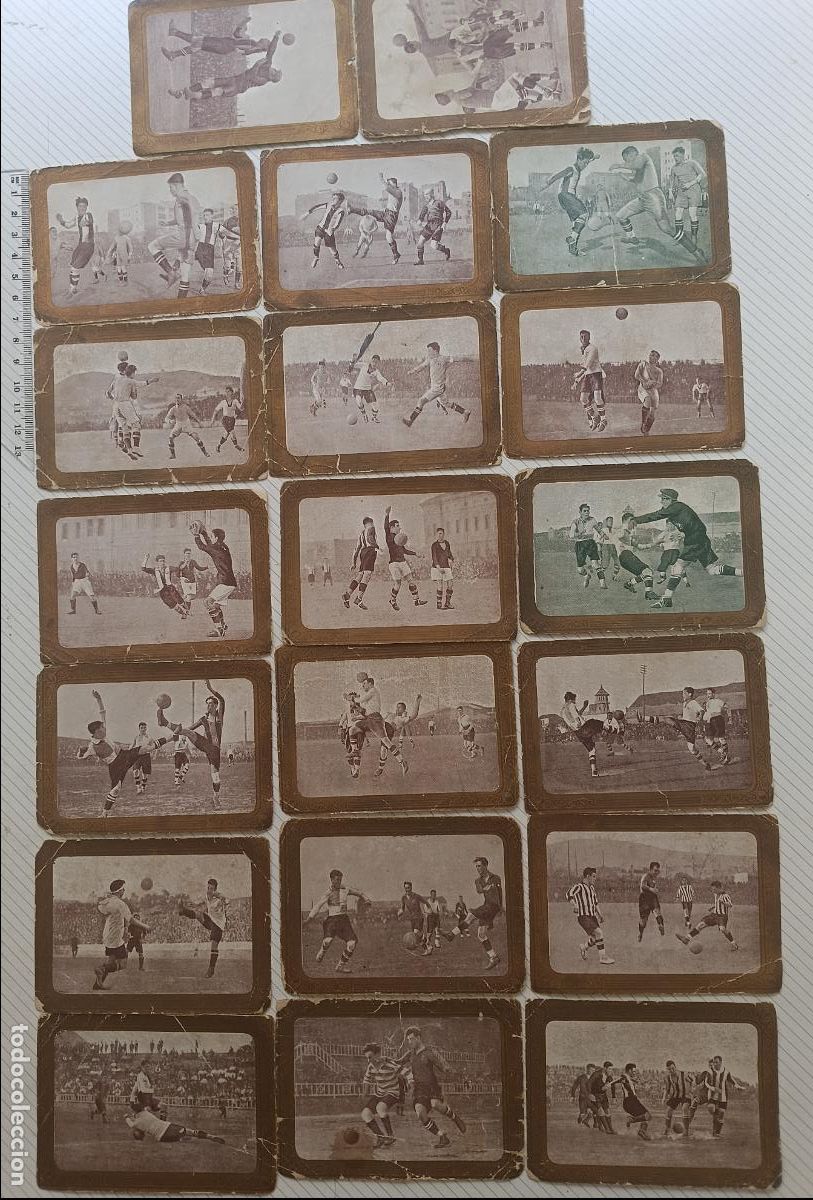 Cromos de f&uacute;tbol: COLECCION COMPLETA DE 20 CROMOS DE FUTBOL - GRANDES PARTIDOS - A&Ntilde;O 1923-24. CHOCOLATES MUNDIAL