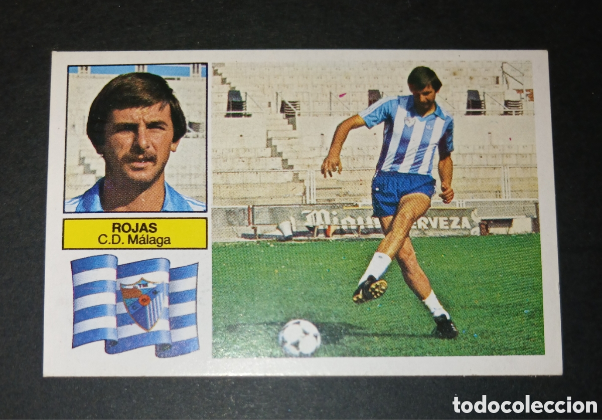 Cromos de f&uacute;tbol: CROMO ROJAS CD M&Aacute;LAGA EDICIONES ESTE LIGA 1982 83 1982 1983 SIN PEGAR NUNCA PEGADO